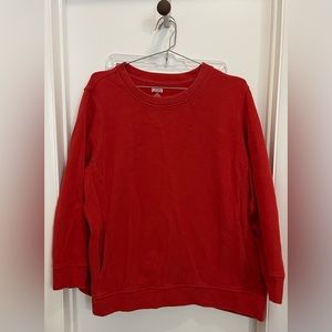 Size 3X Duluth, red sweatshirt.
